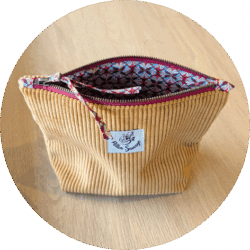 Trousse de toilette moutarde