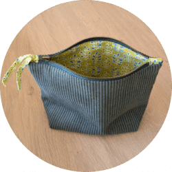 Trousse de toilette vert & feuilles