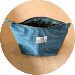 Trousse de toilette vert bleu